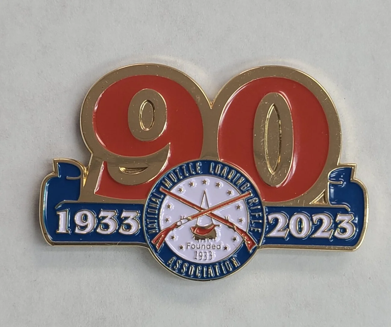 90th Anniversary NMLRA '90' Lapel Pin