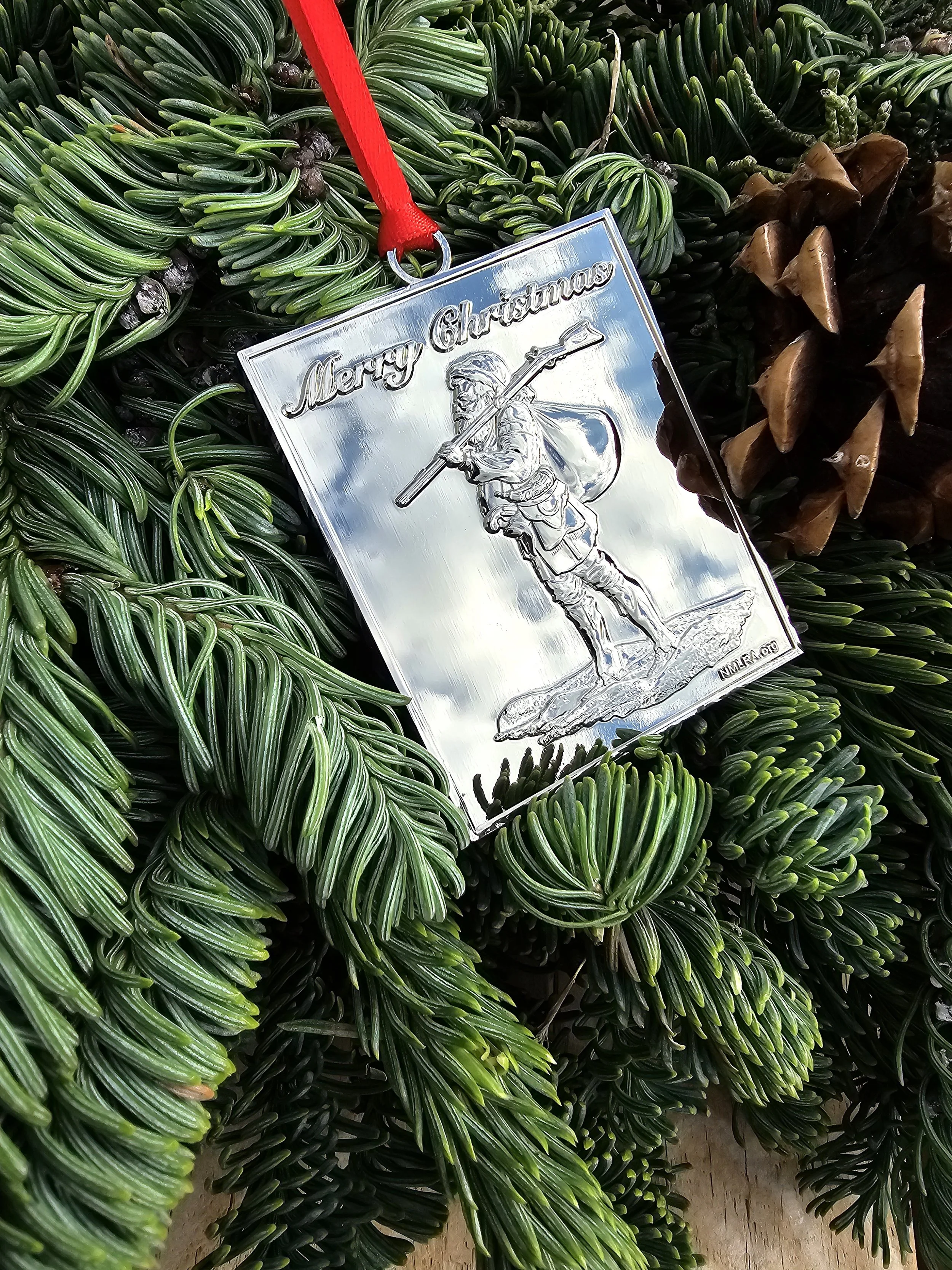 Santa Silver Plated Ornament