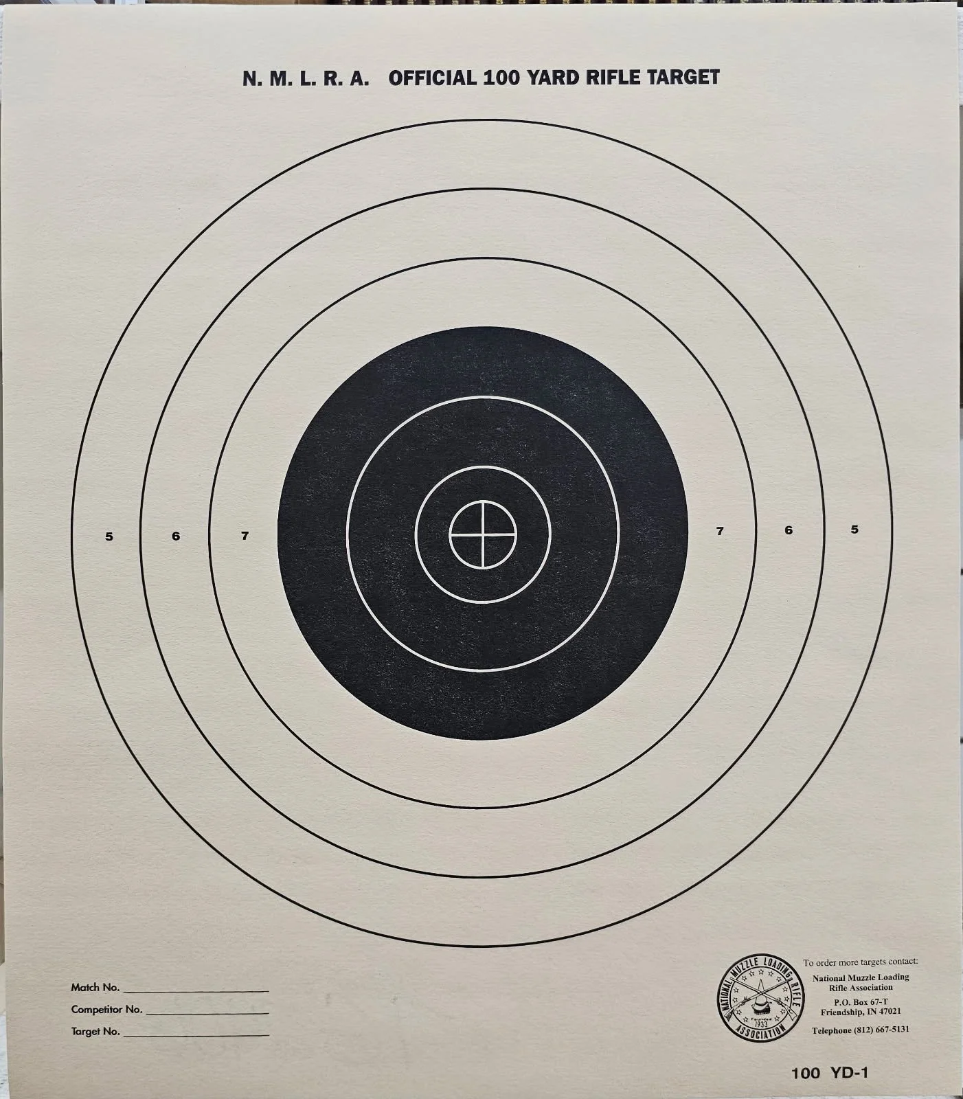 TG2406 -- 100 Yd. 8 Ring Black