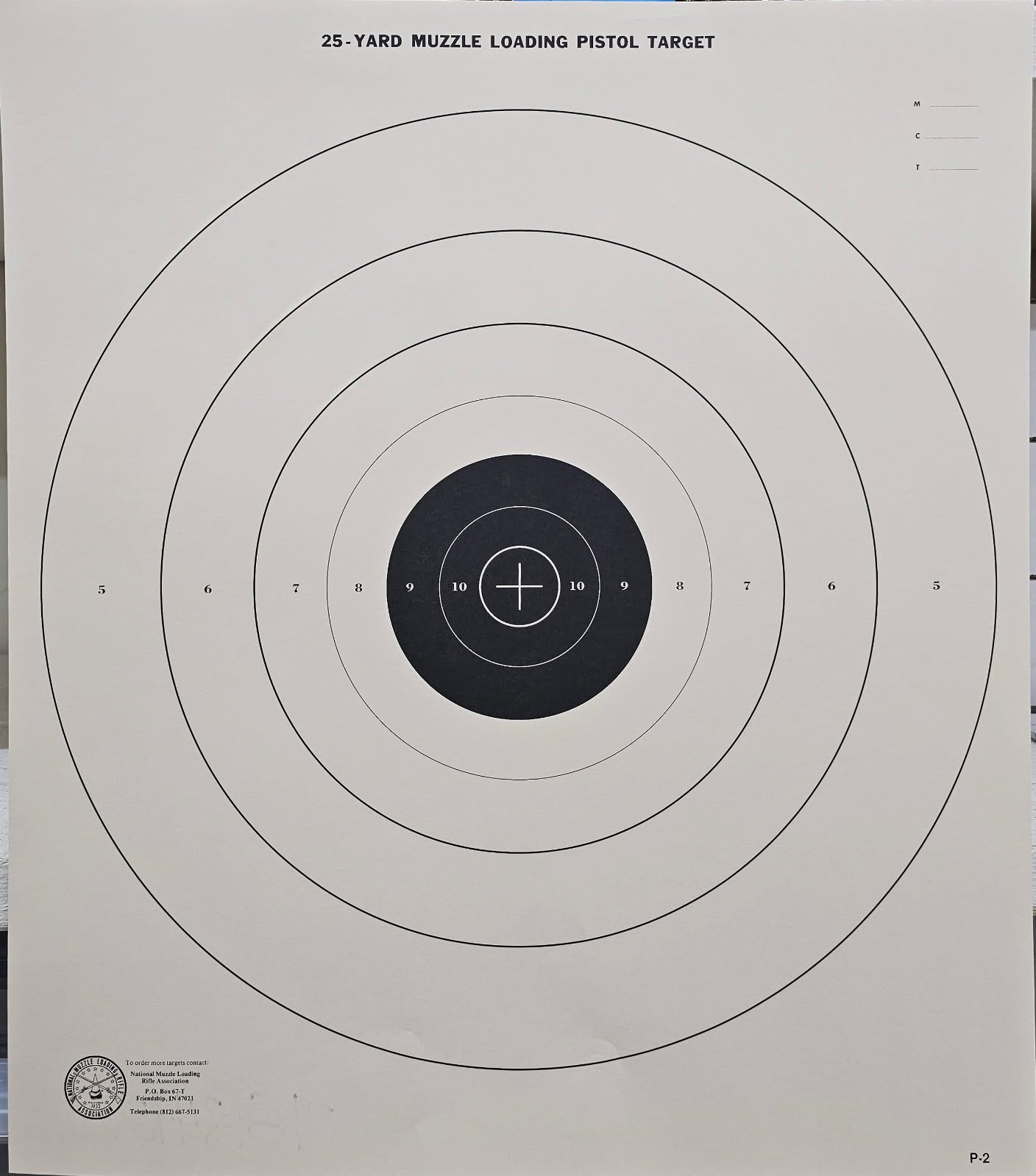TG2412 -- 25 Yard Pistol Target